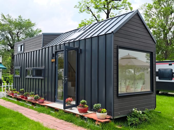 Metal siding on residential home